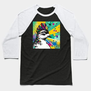 Pop Art Ptarmigan - Alpine Avian Fashion Statement Baseball T-Shirt